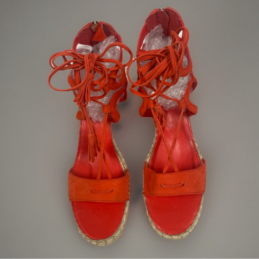 Vince Camaro Stylish Orange Wedge Sandals size 9M - Picture 3 of 10